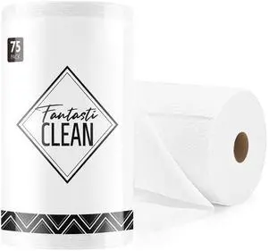 Fantasticlean Microfiber Cleaning Cloth Roll -75 Pack, Tear Away Microfiber Towels, 12" x 12", Reusable, Washable, Scratch Free, Ultra Absorbent Dishcloth for All-Around Cleaning Supplies (White) Fantasticlean Microfiber Cleaning Cloth Roll -75 Pack, Tear Away Microfiber Towels, 12" x 12", Reusable, Washable, Scratch Free, Ultra Absorbent Dishcloth for All-Around Cleaning Supplies (White)