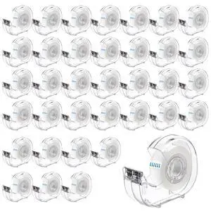 JEFURE 36 Pcs Transparent Tape with Dispenser, 0.7 in x 1000 in Clear Tapes and Refillable Dispensers, Office Tape Rolls with Dispenser Bulk for Craft Jobs, Gift Wrapping, Repairing, Home and School JEFURE 36 Pcs Transparent Tape with Dispenser, 0.7 in x 1000 in Clear Tapes and Refillable Dispensers, Office Tape Rolls with Dispenser Bulk for Craft Jobs, Gift Wrapping, Repairing, Home and School