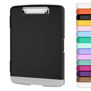 Piasoenc Clipboard with Storage, 8.5 x 11 Organization Box with Pen Holder and A4 Legal Paper Folder, Folio & Side-Opening, Low Profile Clip,for Nurses,Teachers, Size 14 x 9.6 x 1.2 in, Black Piasoenc Clipboard with Storage, 8.5 x 11 Organization Box with Pen Holder and A4 Legal Paper Folder, Folio & Side-Opening, Low Profile Clip,for Nurses,Teachers, Size 14 x 9.6 x 1.2 in, Black