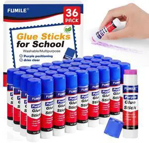 36 Pack Glue Sticks Bulk for Kids, Disappearing Purple Glue Sticks for Classroom and Teacher Supplies.0.18 OZ kids glue Dries Clear, Non-Toxic, Washable, Back to School Supplies and Student Must Haves 36 Pack Glue Sticks Bulk for Kids, Disappearing Purple Glue Sticks for Classroom and Teacher Supplies.0.18 OZ kids glue Dries Clear, Non-Toxic, Washable, Back to School Supplies and Student Must Haves