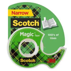 Scotch Magic Tape, 1 Roll, Numerous Applications, Invisible, Engineered for Repairing, 1/2 x 800 Inches, Dispensered (119) Scotch Magic Tape, 1 Roll, Numerous Applications, Invisible, Engineered for Repairing, 1/2 x 800 Inches, Dispensered (119)