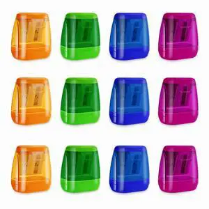 12 Pcs Manual Pencil Sharpener for School Office Home Pencil Sharpeners for Kids with Lid Colored Compact Dual Holes Portable Handheld Plastic Pencil Sharpener for Adults Students Class Home Office 12 Pcs Manual Pencil Sharpener for School Office Home Pencil Sharpeners for Kids with Lid Colored Compact Dual Holes Portable Handheld Plastic Pencil Sharpener for Adults Students Class Home Office