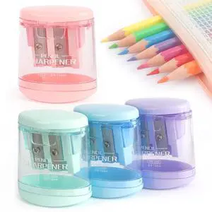 Tamaki 4 Pack Pencil Sharpeners Manual Dual Holes Compact Colored Handheld Pencil Sharpener for Kids, School, Office Tamaki 4 Pack Pencil Sharpeners Manual Dual Holes Compact Colored Handheld Pencil Sharpener for Kids, School, Office