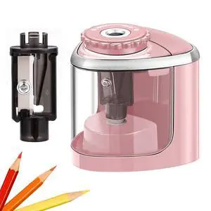 Aogwat Pencil Sharpener Electric Pencil Sharpener for Kids, Blade to Fast Sharpen, Suitable for No.2/School/Classroom/Office/Home (Pink) Aogwat Pencil Sharpener Electric Pencil Sharpener for Kids, Blade to Fast Sharpen, Suitable for No.2/School/Classroom/Office/Home (Pink)