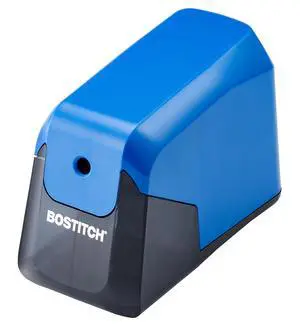 Bostitch Office Battery Pencil Sharpener, 4X Longer Cutter Life, Tip Saver Technology, Blue Bostitch Office Battery Pencil Sharpener, 4X Longer Cutter Life, Tip Saver Technology, Blue