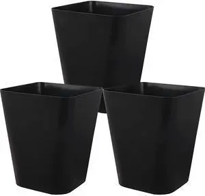 Heagoale Small Bathroom Trash Can Plastic Garbage Can Square Waste Basket Trash Bins Container Bins for Bathroom, Office, Dorm Room, Home Office, Under Desk, Kitchen, Bedroom, 3 Pack, Black Heagoale Small Bathroom Trash Can Plastic Garbage Can Square Waste Basket Trash Bins Container Bins for Bathroom, Office, Dorm Room, Home Office, Under Desk, Kitchen, Bedroom, 3 Pack, Black