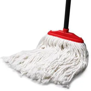 Indoor Cotton Mops for Floor Cleaning - Indoor Cleaning Mop for Wood Floors, Tile, Hardwood Floor, 53" Adjustable Iron Handle Regular Mops to Clean Living Room, Kitchen, and Bathroom. (Red Indoor Cotton Mops for Floor Cleaning - Indoor Cleaning Mop for Wood Floors, Tile, Hardwood Floor, 53" Adjustable Iron Handle Regular Mops to Clean Living Room, Kitchen, and Bathroom. (Red