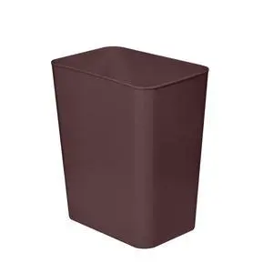 TEIUKAX Plastic Trash Can Waste Basket Bin - 3.5 Gallon - for Office, Home, Bathroom, Kitchen, Dormitory - Brown TEIUKAX Plastic Trash Can Waste Basket Bin - 3.5 Gallon - for Office, Home, Bathroom, Kitchen, Dormitory - Brown