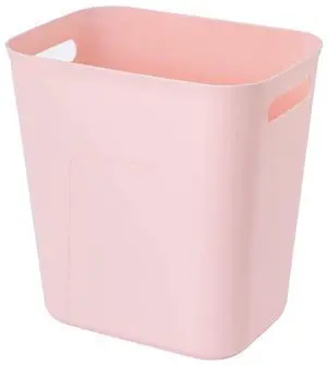 UUJOLY Plastic Small Trash Can Wastebasket, Garbage Container Basket for Bathrooms, Laundry Room, Kitchens, Offices, Kids Rooms, Dorms, 3.5 Gallon, Pink UUJOLY Plastic Small Trash Can Wastebasket, Garbage Container Basket for Bathrooms, Laundry Room, Kitchens, Offices, Kids Rooms, Dorms, 3.5 Gallon, Pink