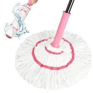 XXFLOWER Self-Wringing Twist Mop for Floor Cleaning, 57 Long Handle Heavy Duty Microfiber Mop for Wet Mopping on Tile, Hardwood, Kitchen, Bathroom, Patio, Garage, Commercial Household Clean (Pink) XXFLOWER Self-Wringing Twist Mop for Floor Cleaning, 57 Long Handle Heavy Duty Microfiber Mop for Wet Mopping on Tile, Hardwood, Kitchen, Bathroom, Patio, Garage, Commercial Household Clean (Pink)