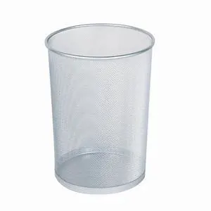 Rubbermaid Commercial Products Concept Collection Mesh Metal Trash Can 5-Gallon Fits Under Desk Silver Wastebasket for School/Office/Home/Bathroom Rubbermaid Commercial Products Concept Collection Mesh Metal Trash Can 5-Gallon Fits Under Desk Silver Wastebasket for School/Office/Home/Bathroom