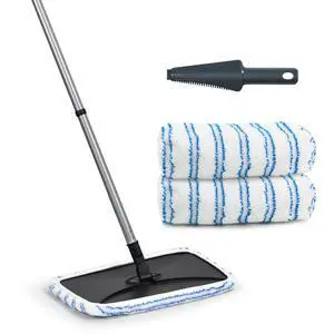 MATTHEW CLEANING PRODUCTS Large Surface Flat Mop, 15x8 Inches, 3Pack Microfiber Wet Mop Refills, Reusable & Washable, Compatible with Hardwood Floor & More, Includes 1 Cleaning Scraper MATTHEW CLEANING PRODUCTS Large Surface Flat Mop, 15x8 Inches, 3Pack Microfiber Wet Mop Refills, Reusable & Washable, Compatible with Hardwood Floor & More, Includes 1 Cleaning Scraper