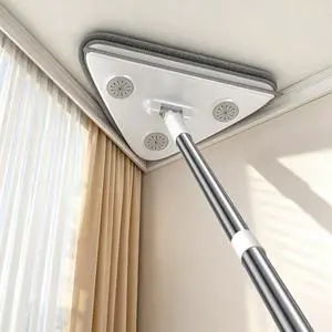 Long Handle Wall Mop & Baseboard Cleaner, 3-in-1 Wall Cleaner Mop with Extension Pole & Squeegee, Ceiling Cleaning Tool Duster with 3 Microfiber and 3 Chenille Pads for Windows, Floors, Cabinet Long Handle Wall Mop & Baseboard Cleaner, 3-in-1 Wall Cleaner Mop with Extension Pole & Squeegee, Ceiling Cleaning Tool Duster with 3 Microfiber and 3 Chenille Pads for Windows, Floors, Cabinet