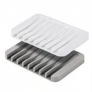 Eduftis 2Pcs Self Draining Soap Dishes, Soap Dish for Bathroom Sink, Premium Silicone Soap Holder, Bathroom, Kitchen, Sponges, Keep Soaps Bars Dry Clean, Extend Life Easy Clean Non - Slip Design Eduftis 2Pcs Self Draining Soap Dishes, Soap Dish for Bathroom Sink, Premium Silicone Soap Holder, Bathroom, Kitchen, Sponges, Keep Soaps Bars Dry Clean, Extend Life Easy Clean Non - Slip Design