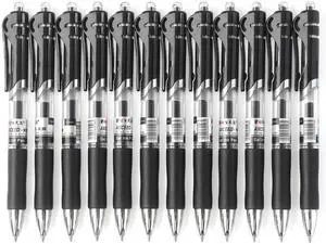 Bribobo Gel Pens Fine Point Smooth Writing Pens, Retractable Black Ink Pens for School Office Supplie, 0.5mm, 12 Pack Bribobo Gel Pens Fine Point Smooth Writing Pens, Retractable Black Ink Pens for School Office Supplie, 0.5mm, 12 Pack