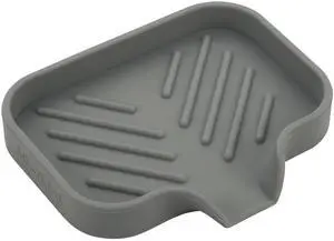 MicoYang Silicone Soap Dish with Drain Spout, Self-Draining Sink Organizer Tray for Bathroom and Kitchen, Sponges, Dispensers and Soap Holder, Non-Slip and Dishwasher Safe, Grey (Compact, 4.9"×3.2") MicoYang Silicone Soap Dish with Drain Spout, Self-Draining Sink Organizer Tray for Bathroom and Kitchen, Sponges, Dispensers and Soap Holder, Non-Slip and Dishwasher Safe, Grey (Compact, 4.9"×3.2")