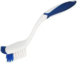 Dawn Dish Brush with Soft Nylon Bristles and Scraper, Blue/White Dawn Dish Brush with Soft Nylon Bristles and Scraper, Blue/White