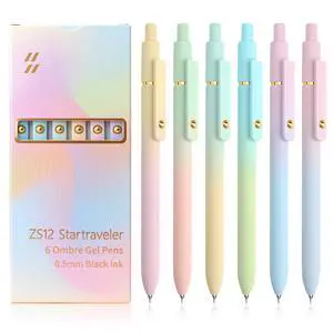 UIXJODO 6 Pcs Gel Pens 0.5mm Quick Dry Black Ink Pens Fine Point Smooth Writing Pens, Cute Office and School Supplies Gifts for Women Teacher Students (6 Pcs Ombre Gold) UIXJODO 6 Pcs Gel Pens 0.5mm Quick Dry Black Ink Pens Fine Point Smooth Writing Pens, Cute Office and School Supplies Gifts for Women Teacher Students (6 Pcs Ombre Gold)