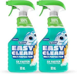 Scrubbing Bubbles Easy Clean Foaming Bleach-Free Bathroom All Purpose Cleaner, Fast-Acting Foam Cleans Limescale, Dirt and Grime on Showers, Sinks, Toilets, Tiles, Counters, 32oz Spray (Pack of 2) Scrubbing Bubbles Easy Clean Foaming Bleach-Free Bathroom All Purpose Cleaner, Fast-Acting Foam Cleans Limescale, Dirt and Grime on Showers, Sinks, Toilets, Tiles, Counters, 32oz Spray (Pack of 2)