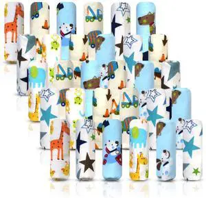 Omilion Baby Washcloth 30 Pack of Flannel Newborn Washcloths 100% Cotton - Fun, Colorful Designs Reusable Washable 7x10 Inch Infant Washcloth Set Omilion Baby Washcloth 30 Pack of Flannel Newborn Washcloths 100% Cotton - Fun, Colorful Designs Reusable Washable 7x10 Inch Infant Washcloth Set