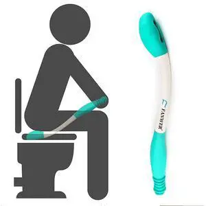 Fanwer Toilet Aids Tools,Long Reach Comfort Wipe,Extends Your Reach Over 15" Grips Toilet Paper or Pre-Moistened Wipes Fanwer Toilet Aids Tools,Long Reach Comfort Wipe,Extends Your Reach Over 15" Grips Toilet Paper or Pre-Moistened Wipes