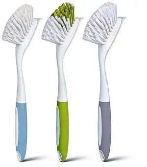 Dish Brush Scrub Brush with Handle - 3 Pack Stiff Bristles Dish Scrubber for Cleaning Dishes, Pots, Pans, Sink, Cast Iron - Hard Bristles,No Residue Dish Brush Scrub Brush with Handle - 3 Pack Stiff Bristles Dish Scrubber for Cleaning Dishes, Pots, Pans, Sink, Cast Iron - Hard Bristles,No Residue