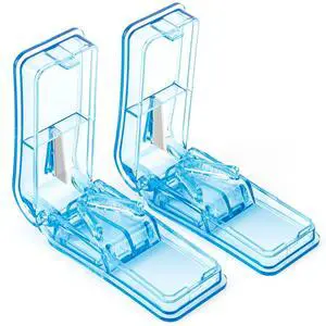 2PCS Pill Cutter, Professional Pill Splitter for Cutting Small Pills or Large Pills in Half (Blue) 2PCS Pill Cutter, Professional Pill Splitter for Cutting Small Pills or Large Pills in Half (Blue)