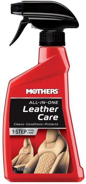 Mothers All-In-One Leather Care, 12 oz. pH Balanced Formula Safely Deep Cleans, Conditions & Protects Leather with Aloe, Neatsfoot Oil & Lanolin to Restore Natural Oils Lost to Heat & Sun (06512) Mothers All-In-One Leather Care, 12 oz. pH Balanced Formula Safely Deep Cleans, Conditions & Protects Leather with Aloe, Neatsfoot Oil & Lanolin to Restore Natural Oils Lost to Heat & Sun (06512)