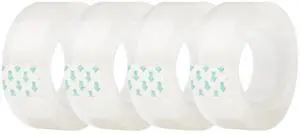Ykimok 4 Rolls Transparent Clear Tape Refills for Dispenser, Sturdy Tape(Not Easily Tear), 0.7 Inch, 27.3 Yard, Perfect for Office, Home, School Ykimok 4 Rolls Transparent Clear Tape Refills for Dispenser, Sturdy Tape(Not Easily Tear), 0.7 Inch, 27.3 Yard, Perfect for Office, Home, School