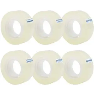 OWLKELA 6 Rolls Transparent Tape Refills, Clear Tape, All-Purpose Transparent Glossy Tape for Office, Home, School OWLKELA 6 Rolls Transparent Tape Refills, Clear Tape, All-Purpose Transparent Glossy Tape for Office, Home, School