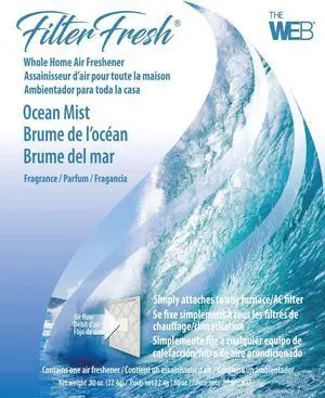 WEB FilterFresh Whole Home Ocean Mist Air Freshener 0.8 Fl Oz (Pack of 1) WEB FilterFresh Whole Home Ocean Mist Air Freshener 0.8 Fl Oz (Pack of 1)