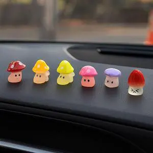 GAOLAOSY 6PCS Luminous Mushrooms Car Dashboard Decorations, Mini Resin Automotive Rear View Mirror Decoration Accessories, Cute Fun Interior Ornament for Vehicle, Home, Office (Mushroom) GAOLAOSY 6PCS Luminous Mushrooms Car Dashboard Decorations, Mini Resin Automotive Rear View Mirror Decoration Accessories, Cute Fun Interior Ornament for Vehicle, Home, Office (Mushroom)