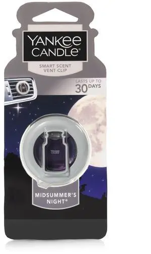 Yankee Candle Smart Scent Vent Clip Car Air Freshener, Odor Neutralizing Car Fragrance, Midsummer's Night (Pack of 1) Yankee Candle Smart Scent Vent Clip Car Air Freshener, Odor Neutralizing Car Fragrance, Midsummer's Night (Pack of 1)