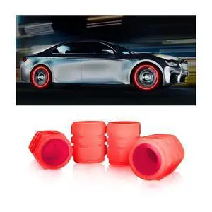 4PCS Fluorescent Car Tire Valve Stem Caps, Luminous Glow in The Dark Auto Tire Valve Cover, Illuminated Corrosion Resistant, Car Decor Accessories Universal for SUV, Trucks, Cars (Red1) 4PCS Fluorescent Car Tire Valve Stem Caps, Luminous Glow in The Dark Auto Tire Valve Cover, Illuminated Corrosion Resistant, Car Decor Accessories Universal for SUV, Trucks, Cars (Red1)