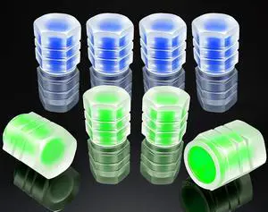 MEAJOO 8PCS Fluorescent Tire Valve Stem Caps, Luminous Car Tire Air Cap, Corrosion Resistant Leak-Proof Wheel Valve Cover, Universal for Cars, Trucks, Bikes, Motorcycles, Bicycles(Blue, Green) MEAJOO 8PCS Fluorescent Tire Valve Stem Caps, Luminous Car Tire Air Cap, Corrosion Resistant Leak-Proof Wheel Valve Cover, Universal for Cars, Trucks, Bikes, Motorcycles, Bicycles(Blue, Green)