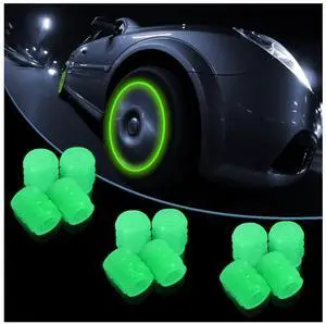 Luminous Tire Valve Stem Caps for Car, 12PCS Fluorescent Glow in The Dark Air Caps Cover, Illuminated Corrosion Resistant Tire Pressure Caps, Universal for Car, Truck, SUV, Motorcycles, Bike (Green) Luminous Tire Valve Stem Caps for Car, 12PCS Fluorescent Glow in The Dark Air Caps Cover, Illuminated Corrosion Resistant Tire Pressure Caps, Universal for Car, Truck, SUV, Motorcycles, Bike (Green)