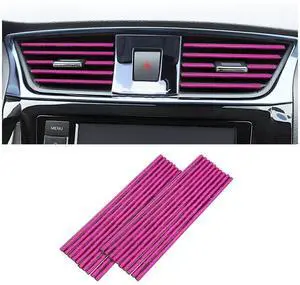 20 Pieces Car Air Conditioner Decoration Strip for Vent Outlet, Universal Waterproof Bendable Air Vent Outlet Trim Decoration, Suitable for Most Air Vent Outlet, Car Accessories (Ice Rose Red) 20 Pieces Car Air Conditioner Decoration Strip for Vent Outlet, Universal Waterproof Bendable Air Vent Outlet Trim Decoration, Suitable for Most Air Vent Outlet, Car Accessories (Ice Rose Red)