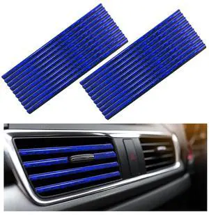 Yourkar 20 PCS Car Air Conditioner Decoration Strip, Flexible Air Vent Outlet Trim Decoration, Waterproof Decorative Trim for Air Vent Outlet for Most Vehicles, Car Accessories (Blue) Yourkar 20 PCS Car Air Conditioner Decoration Strip, Flexible Air Vent Outlet Trim Decoration, Waterproof Decorative Trim for Air Vent Outlet for Most Vehicles, Car Accessories (Blue)