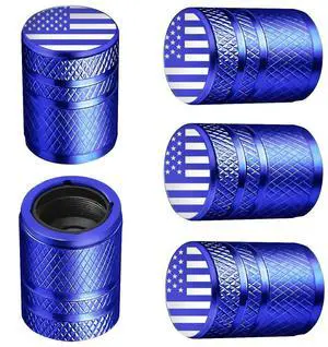 BAURATTI American Flag Tire Valve Stem Caps - (5 Pack) Metal Air Caps with Plastic Liner, Corrosion Resistant, Leak-Proof, Universal Stem Covers for Cars Trucks Motorcycles and Bikes - Blue BAURATTI American Flag Tire Valve Stem Caps - (5 Pack) Metal Air Caps with Plastic Liner, Corrosion Resistant, Leak-Proof, Universal Stem Covers for Cars Trucks Motorcycles and Bikes - Blue