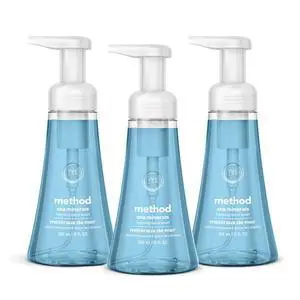 method Foaming Hand Wash, Sea Minerals - Leaves Hands Feeling Soft & Clean, for Bathroom & Kitchen, Marine & Lemon Notes, 10 fl oz, 3 pack method Foaming Hand Wash, Sea Minerals - Leaves Hands Feeling Soft & Clean, for Bathroom & Kitchen, Marine & Lemon Notes, 10 fl oz, 3 pack