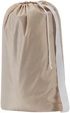 HOMEST XL Nylon Laundry Bag with Strap, Large Dirty Clothes Organizer, Easy Fit a Laundry Hamper or Basket, Can Carry Up to 4 Loads of Laundry, Beige HOMEST XL Nylon Laundry Bag with Strap, Large Dirty Clothes Organizer, Easy Fit a Laundry Hamper or Basket, Can Carry Up to 4 Loads of Laundry, Beige