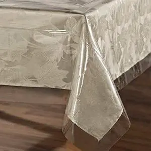 sancua Clear Plastic 100% Waterproof Tablecloth - 54 x 78 Inch - Vinyl PVC Rectangle Table Cloth Protector Oil Spill Proof Wipe Clean Table Cover for Dining Tables, Parties & Camping, Crystal Clear sancua Clear Plastic 100% Waterproof Tablecloth - 54 x 78 Inch - Vinyl PVC Rectangle Table Cloth Protector Oil Spill Proof Wipe Clean Table Cover for Dining Tables, Parties & Camping, Crystal Clear