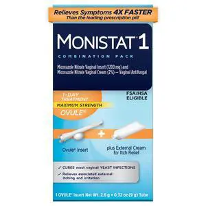 MONISTAT 1-Dose Yeast Infection Treatment, 1 Ovule Insert & External Itch Cream MONISTAT 1-Dose Yeast Infection Treatment, 1 Ovule Insert & External Itch Cream
