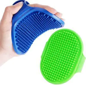 BRILLIRARE 2 Pack Dog Grooming Brush, Premium Soft Silicone Pet Bath Brushes with Adjustable Handle, Shampoo Soothing Comb for Wet Dry Long Short Haired Dogs & Cats Massaging, Deshedding BRILLIRARE 2 Pack Dog Grooming Brush, Premium Soft Silicone Pet Bath Brushes with Adjustable Handle, Shampoo Soothing Comb for Wet Dry Long Short Haired Dogs & Cats Massaging, Deshedding