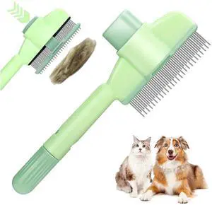 XANGNIER Pet Hair Removal Comb One-Click Self-Cleaning Grooming Brush, De-Shedding Comb for Short & Long Hair, Pet Grooming Supplies for Cats & Dogs XANGNIER Pet Hair Removal Comb One-Click Self-Cleaning Grooming Brush, De-Shedding Comb for Short & Long Hair, Pet Grooming Supplies for Cats & Dogs