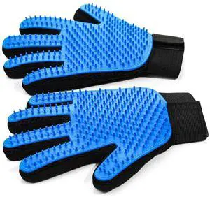 NVNAN Pet Hair Removal Glove for Dogs & Cats, 2-Pack Blue NVNAN Pet Hair Removal Glove for Dogs & Cats, 2-Pack Blue
