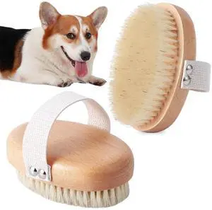 Soft Boar Bristle Pet Palm Brush for Short Haired Dogs and Cats with Band, Reduce Shedding, Ergonomic Dog Brush, Easy to Hold and Reduces Stress On Your Wrist | Ideal for Daily Grooming Soft Boar Bristle Pet Palm Brush for Short Haired Dogs and Cats with Band, Reduce Shedding, Ergonomic Dog Brush, Easy to Hold and Reduces Stress On Your Wrist | Ideal for Daily Grooming