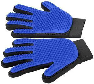Upgrade Efficient Pet Hair Remover Gloves - Gentle Shedding Brushes for Dogs, Cats & Horses with Long and Short Hair - 1 Pair (Blue) Upgrade Efficient Pet Hair Remover Gloves - Gentle Shedding Brushes for Dogs, Cats & Horses with Long and Short Hair - 1 Pair (Blue)