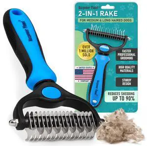 Maxpower Planet Original Pet Grooming Rake - Double-Sided Deshedding Dematting Tool, Undercoat Rake for Dogs & Cats, Extra-Wide Dog Grooming Brush & Deshedder Comb for Long Hair, Reduces Shedding 95% Maxpower Planet Original Pet Grooming Rake - Double-Sided Deshedding Dematting Tool, Undercoat Rake for Dogs & Cats, Extra-Wide Dog Grooming Brush & Deshedder Comb for Long Hair, Reduces Shedding 95%