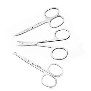 XUJINCN Small Scissors, 3.5in Beauty Scissors,for Personal Facial Hair Grooming Curved and Round Design, for Trim Men/Women Eyebrows Trimming, Eyelashes,Nose Hair, Ear, Mustache 3 Pack XUJINCN Small Scissors, 3.5in Beauty Scissors,for Personal Facial Hair Grooming Curved and Round Design, for Trim Men/Women Eyebrows Trimming, Eyelashes,Nose Hair, Ear, Mustache 3 Pack